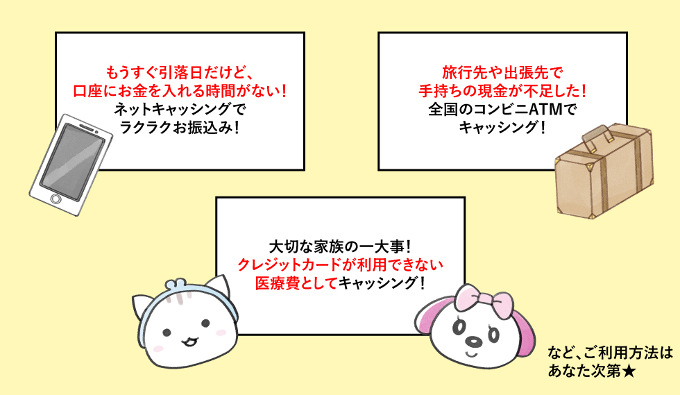 キャッシングの利用例