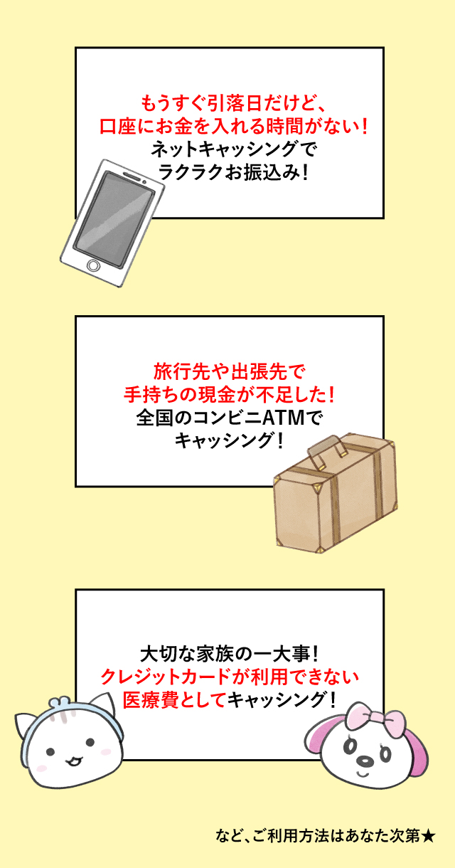 キャッシングの利用例