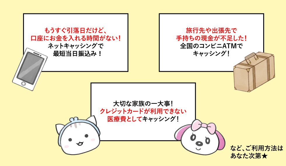 キャッシングの利用例